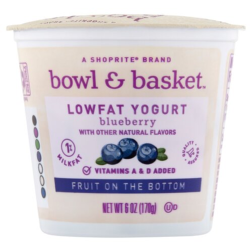 Bowl & Basket Fruit on the Bottom Blueberry Lowfat Yogurt, 6 oz