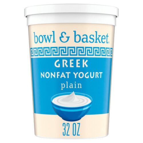 Bowl & Basket Greek Plain Nonfat Yogurt, 32 oz