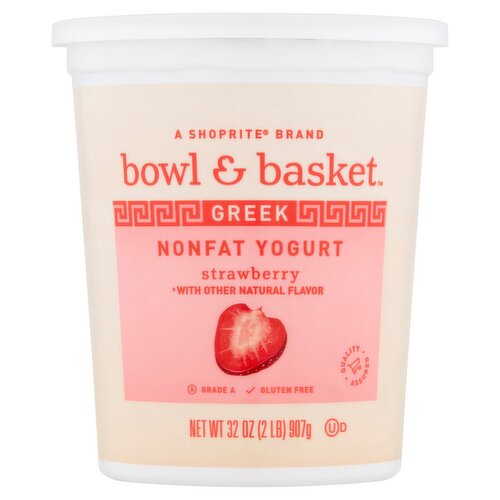 Bowl & Basket Strawberry Greek Nonfat Yogurt, 32 oz