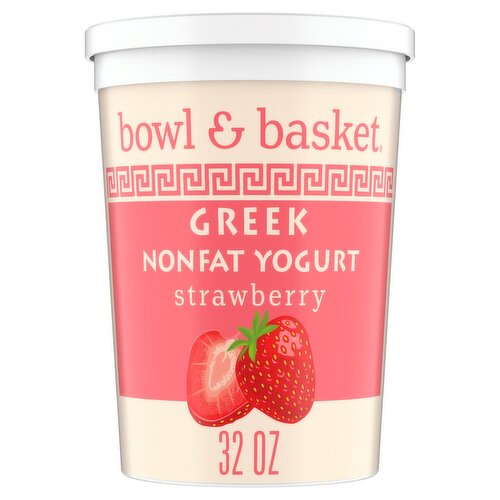 Bowl & Basket Greek Strawberry Nonfat Yogurt, 32 oz
