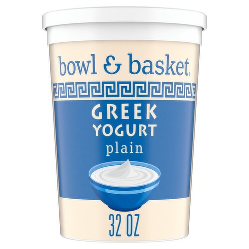 Bowl & Basket Greek Plain Yogurt, 32 oz