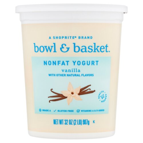 Bowl & Basket Vanilla Nonfat Yogurt, 32 oz