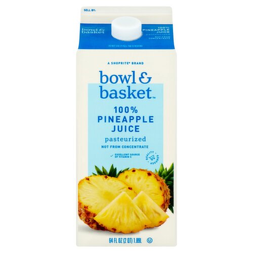 Bowl & Basket 100% Pineapple Juice, 64 fl oz