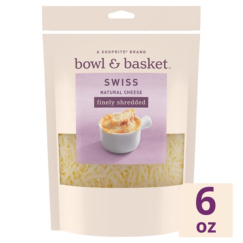 Bowl & Basket Finely Shredded Swiss Natural Cheese, 6 oz