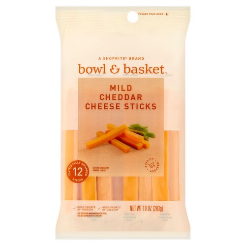 Bowl & Basket Mild Cheddar Cheese Sticks, 12 count, 10 oz