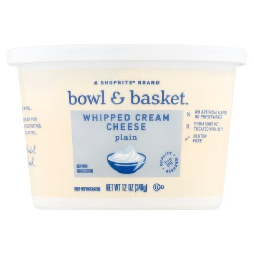 Bowl & Basket Plain Whipped Cream Cheese, 12 oz