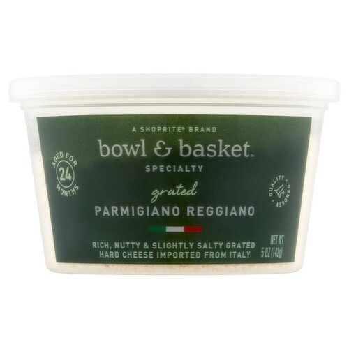 Bowl & Basket Specialty Grated Parmigiano Reggiano Cheese, 5 oz