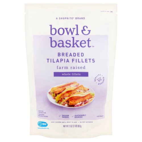 Bowl & Basket Breaded Tilapia Whole Fillets, 32 oz