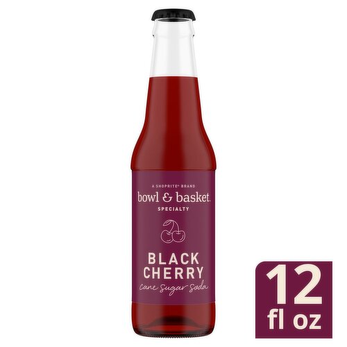 Bowl & Basket Speciality Black Cherry Cane Sugar Soda, 12 fl oz