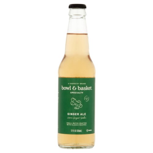 Bowl & Basket Specialty Ginger Ale Cane Sugar Soda, 12 fl oz