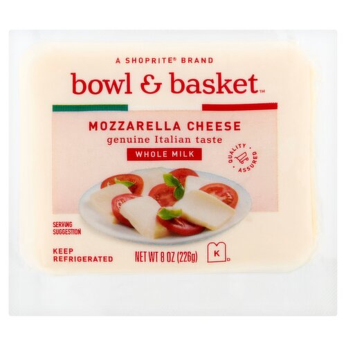 Shoprite Bowl & Basket Whole Milk Mozzarella Cheese, 8 oz