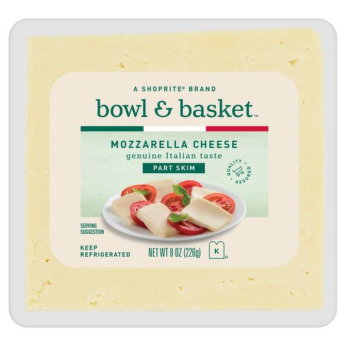 Bowl & Basket Part Skim Mozzarella Cheese, 8 oz