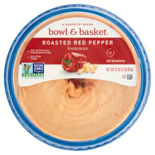 Bowl & Basket Roasted Red Pepper Hummus, 32 oz