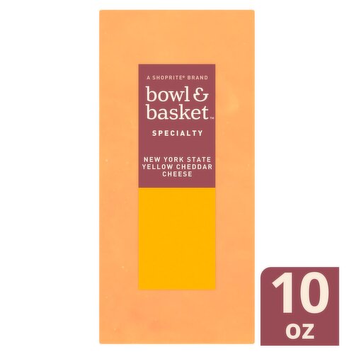 Bowl & Basket Specialty New York State Yellow Cheddar Cheese, 10 oz