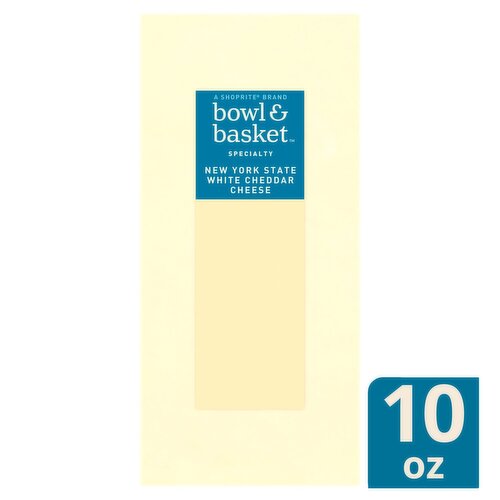 Bowl & Basket Specialty New York State White Cheddar Cheese, 10 oz