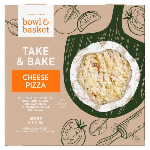 Bowl & Basket Take & Bake Cheese Pizza, 33 oz