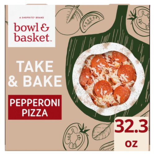 Bowl & Basket Take & Bake Pepperoni Pizza, 32.3 oz