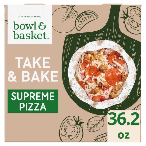 Bowl & Basket Take & Bake Supreme Pizza, 36.2 oz