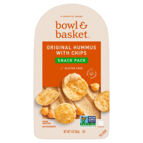 Bowl & Basket Original Hummus with Chips Snack Pack, 3 oz