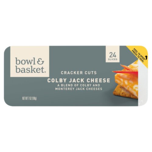 Bowl & Basket Cracker Cuts Colby Jack Cheese, 24 count, 7 oz