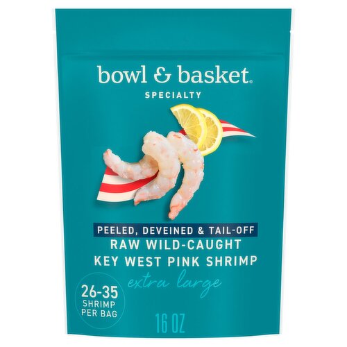 Bowl & Basket Specialty Peeled, Deveined & Tail-Off Extra Large Key West Pink Shrimp, 16 oz