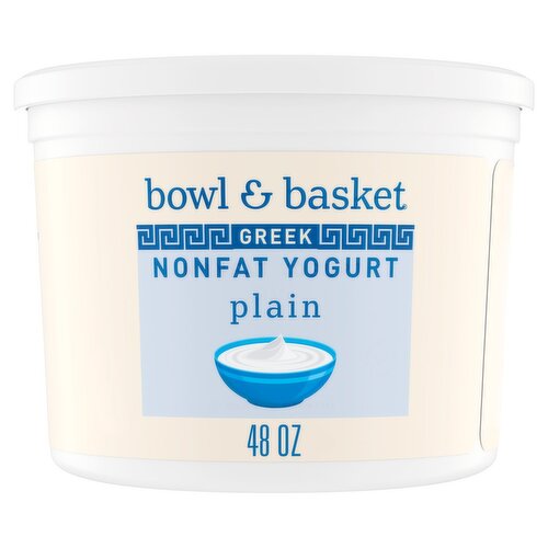 Bowl & Basket Plain Greek Nonfat Yogurt, 48 oz
