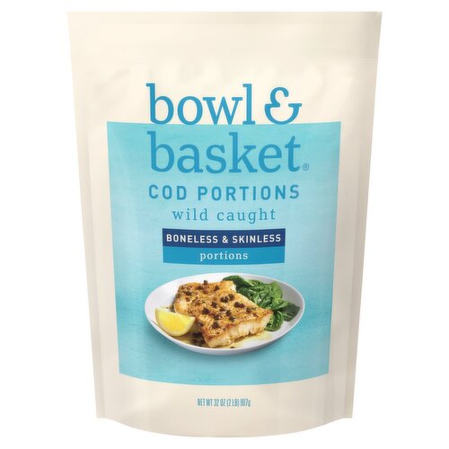 Bowl & Basket Boneless & Skinless Cod Portions, 32 oz