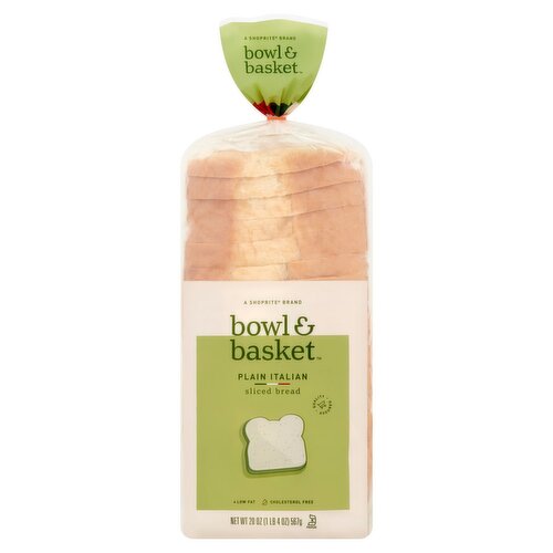 Bowl & Basket Plain Italian Sliced Bread, 20 oz