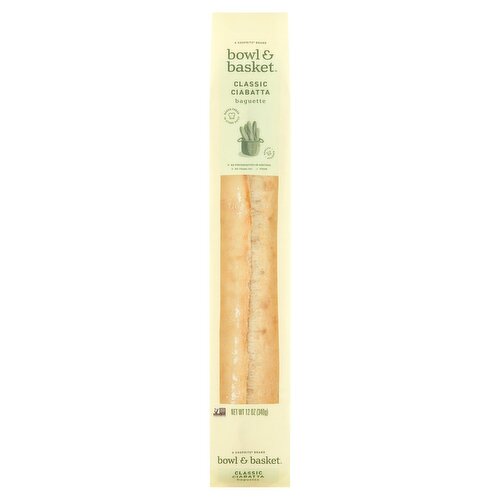 Bowl & Basket Classic Ciabatta Baguette, 12 oz