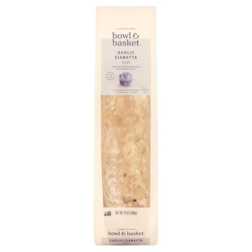 Bowl & Basket Garlic Ciabatta Loaf, 14 oz