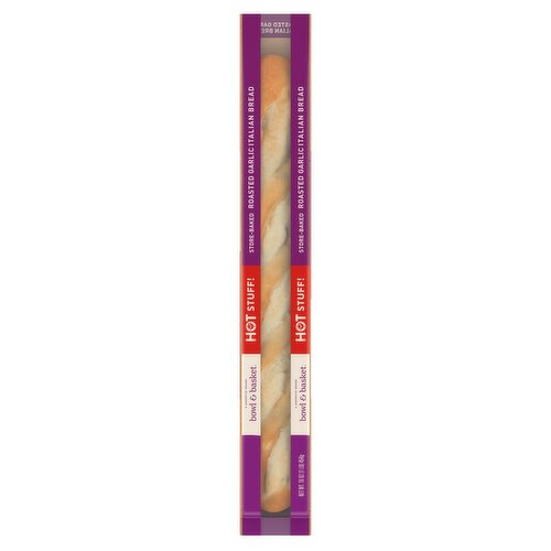 Bowl & Basket Hot Stuff! Store-Baked Roasted Garlic Italian Bread, 16 oz
