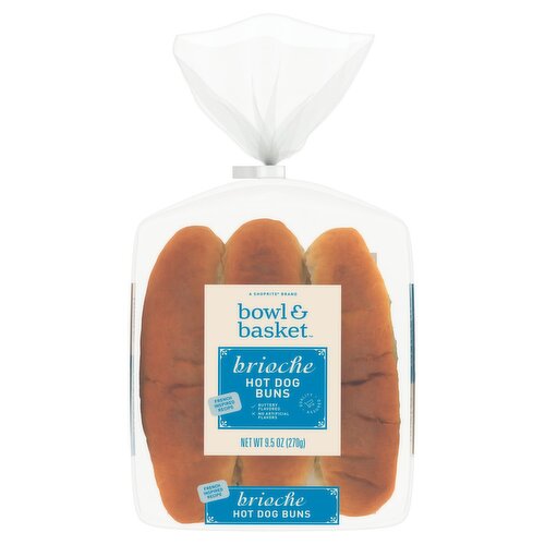 Bowl & Basket Brioche Hot Dog Buns, 9.5 oz
