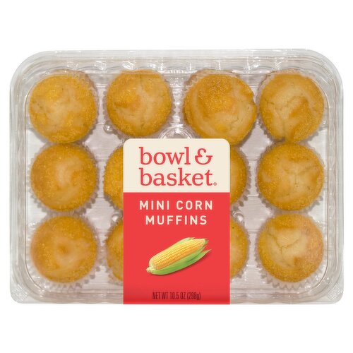 Bowl & Basket Mini Corn Muffins, 12 count, 10.5 oz