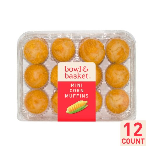 Bowl & Basket Mini Corn Muffins, 12 count, 10.5 oz