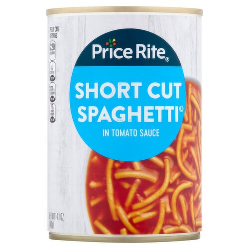 Price Rite Short Cut Spaghetti in Tomato Sauce, 14 .1 oz