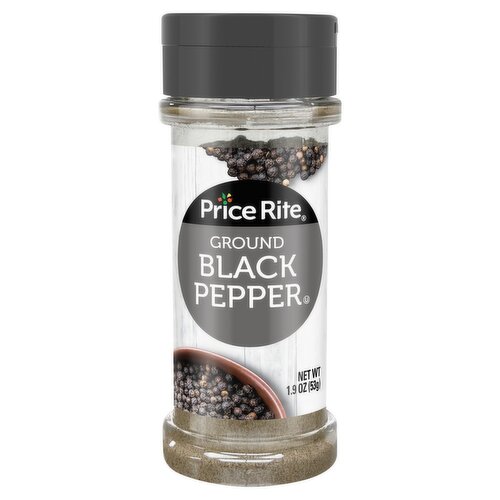 Price Rite Ground Black Pepper, 1.9 oz