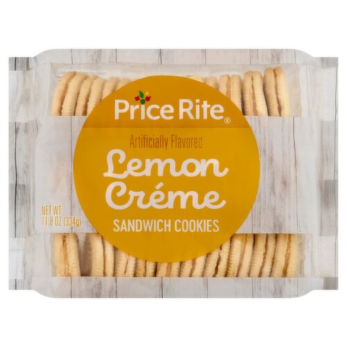 Price Rite Lemon Crème Sandwich Cookies, 11.8 oz