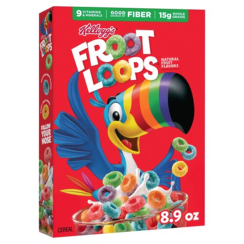 Kellogg's Froot Loops Sweetened Multigrain Cereal, 8.9 oz