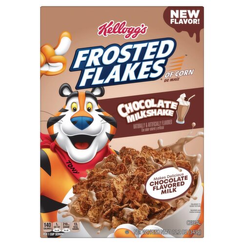 Kellogg's Frosted Flakes of Corn Chocolate Milkshake Cereal, 12.2 oz