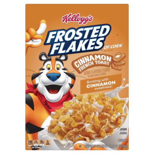 Kellogg's Frosted Flakes of Corn Cinnamon French Toast Cereal, 11.6 oz