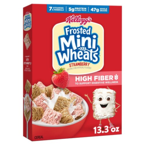 Kellogg's Frosted Mini Wheats Strawberry Whole Grain Cereal, 13.3 oz