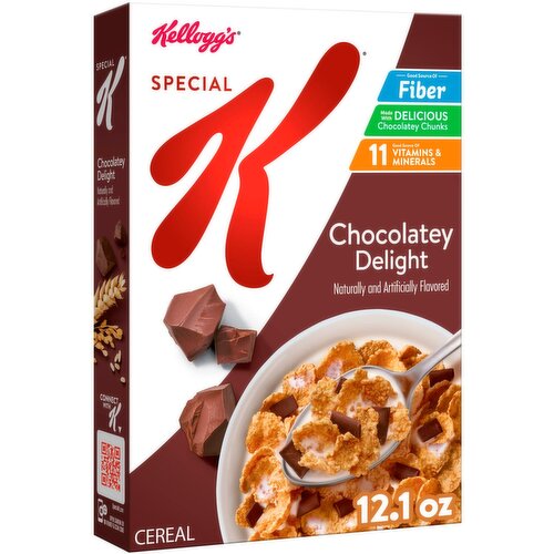 Kellogg's Special K Chocolatey Delight Breakfast Cereal, Good Source of Fiber, 12.1 oz Box