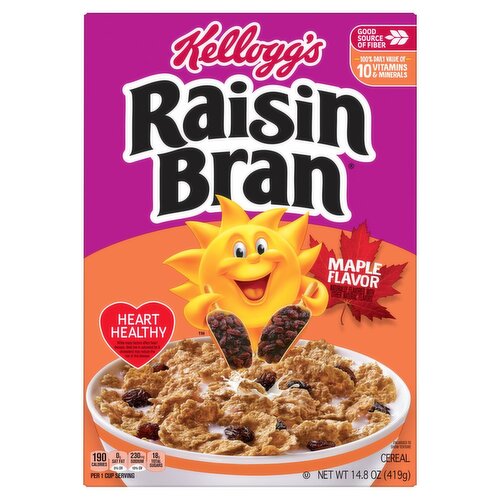 Kellogg's Raisin Bran Maple Flavor Cereal, 14.8 oz