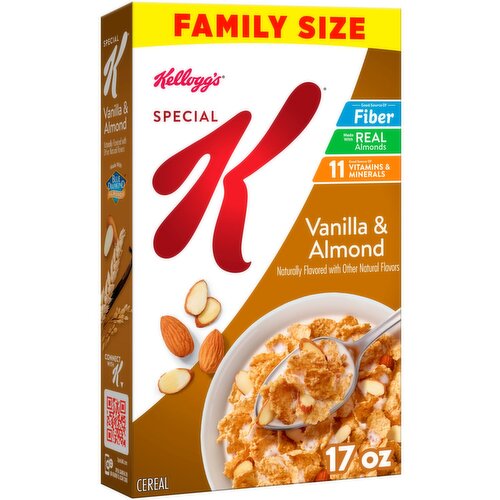 Kellogg's Special K Vanilla & Almond Cereal Family Size, 17 oz