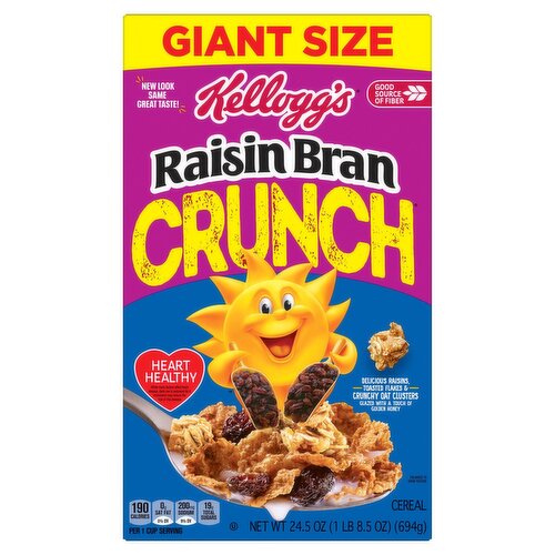 Kellogg's Raisin Bran Crunch Cereal Giant Size, 24.5 oz