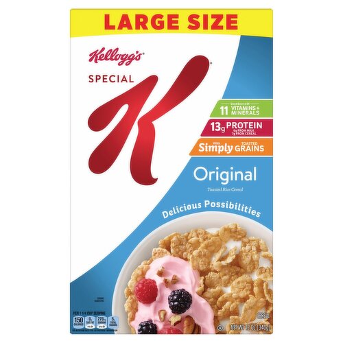 Kellogg's Special K Original Toasted Rice Cereal Large Size, 12 oz