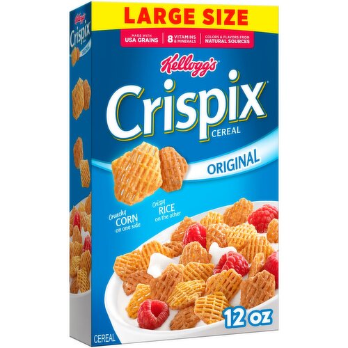 Kellogg's Crispix Original Breakfast Cereal, Fat Free, 12 oz Box