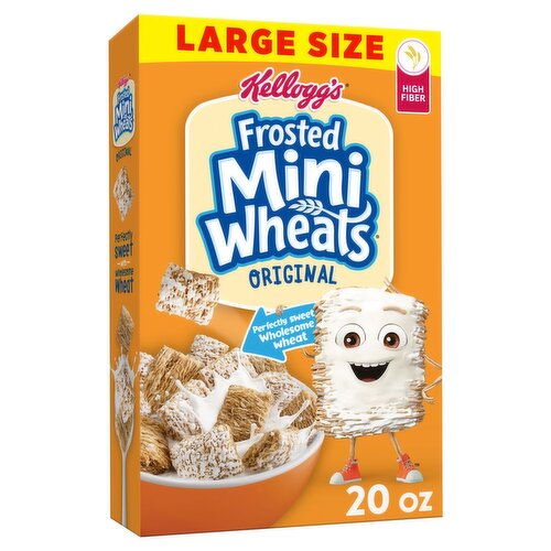 Kellogg's Frosted Mini Wheats Original Whole Grain Cereal Large Size, 20 oz