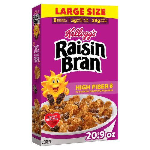 Kellogg's Raisin Bran Cereal Large Size, 20.9 oz