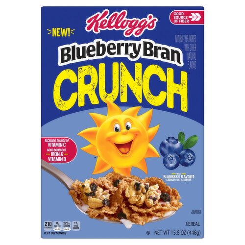 Kellogg's Blueberry Bran Crunch Cereal, 15.8 oz